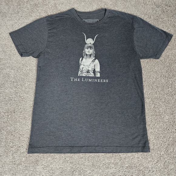 The Lumineers Other - The Lumineers T-Shirt Adult Large Gray Cleopatra World Tour 2016 Rock Music